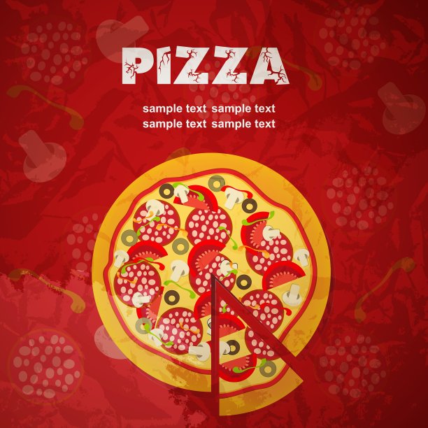 比萨菜单模板图片下载