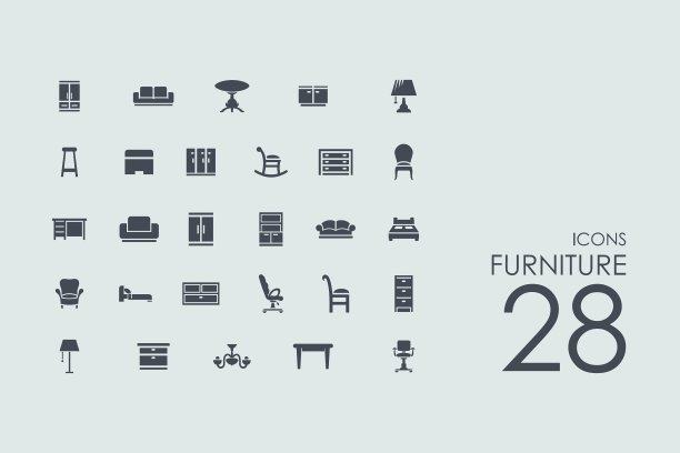 一套家具图标图片下载