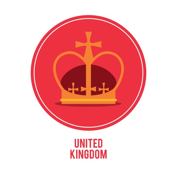 皇冠图标英国设计图形图片下载