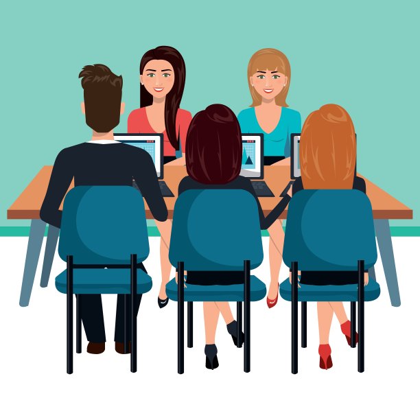 业务人员在培训过程中孤立图标图片下载