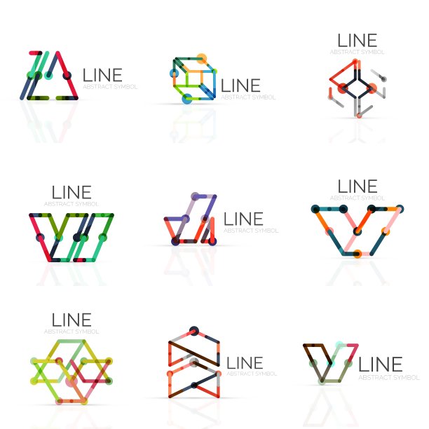 连通的线性抽象逻各斯集图片下载