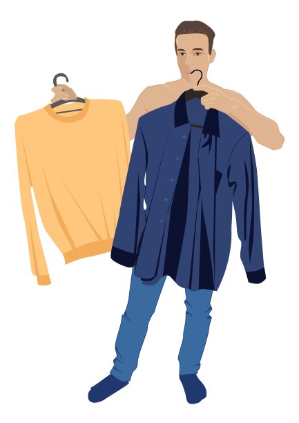 一个选择自己衣服的男人图片下载