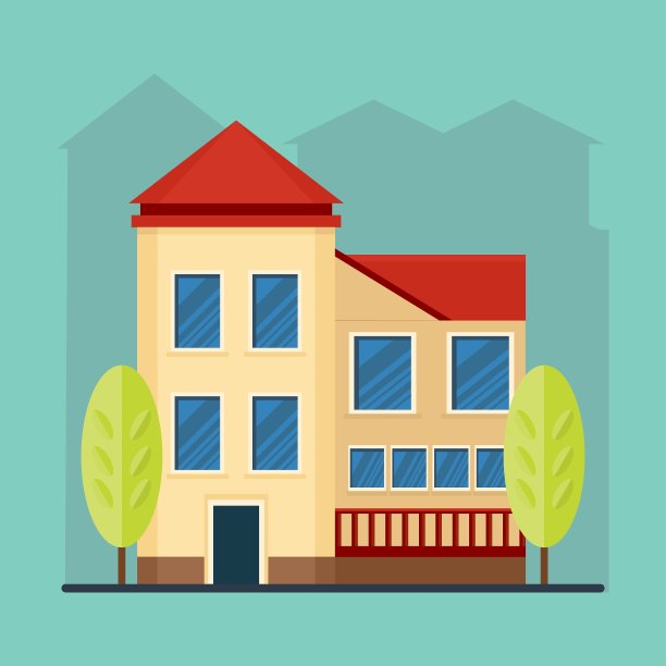 城市里的米色房子图片下载