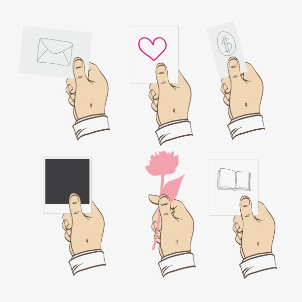 手拿着不同的物体图片下载