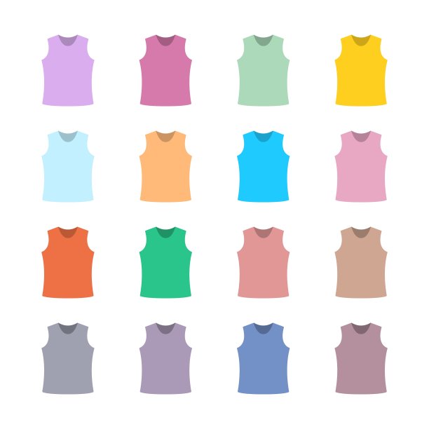 一套彩色背心图片下载