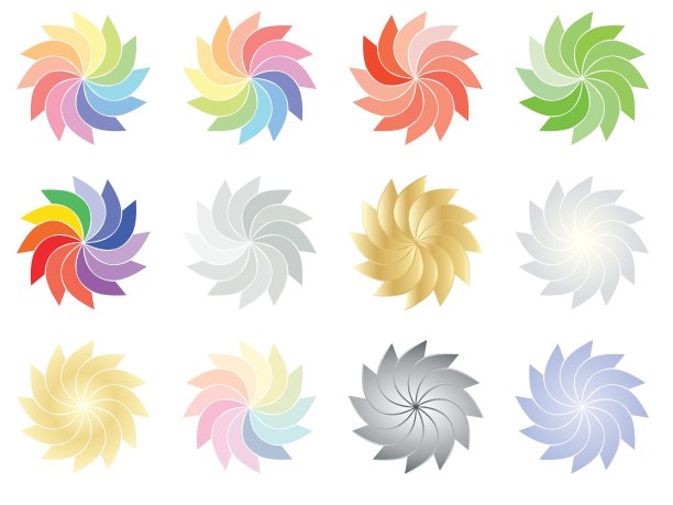 光谱和彩色花朵图片下载