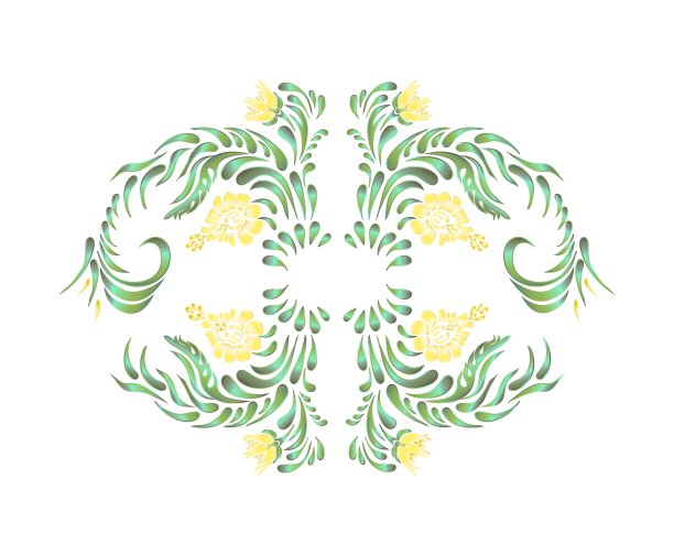 边框与黄花在复古风格图片下载