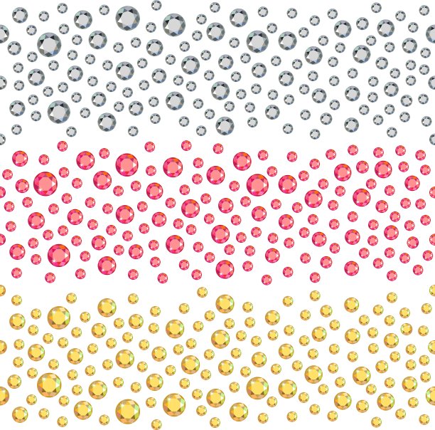 无缝散落银、红、金水钻图片下载