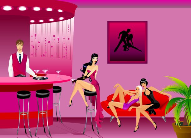 酒吧里的女人图片下载