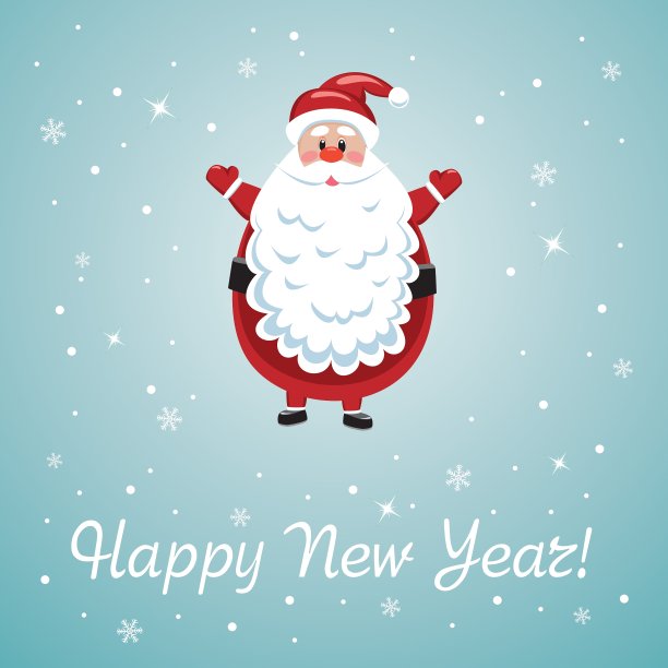 大胡子圣诞老人图片下载