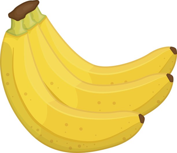 香蕉水果图标有机和健康的食品设计图片下载