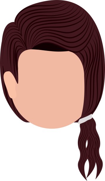 女主孤立图标设计图片下载