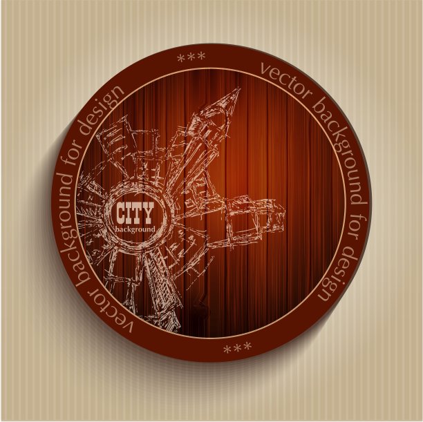 背景是一个复古风格的城市图片下载