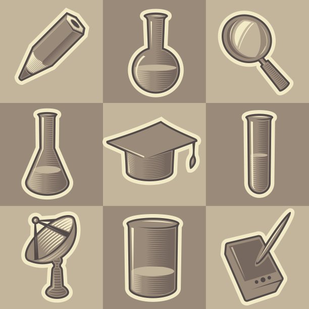 单色科学图标图片下载