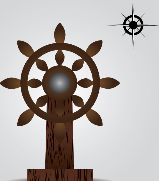 航海木材舵eps10图片下载