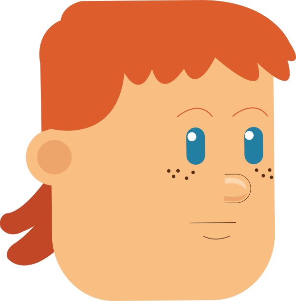 男子与空白表情图标图片下载