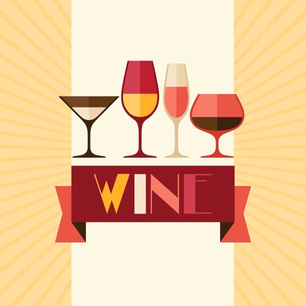 餐厅或酒吧的酒单与不同的杯子图片下载