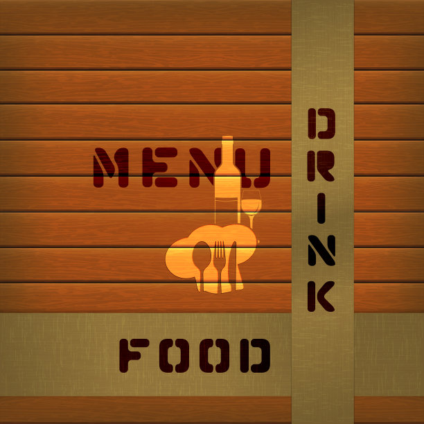 菜单上的木背景与磁带图片下载