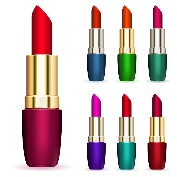 一套彩色的口红图片下载