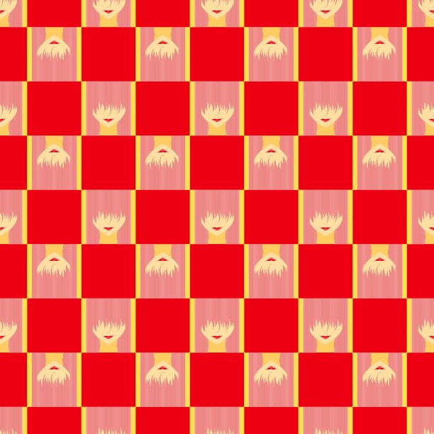 色彩艳丽风格化的少女长盖着脸图片下载