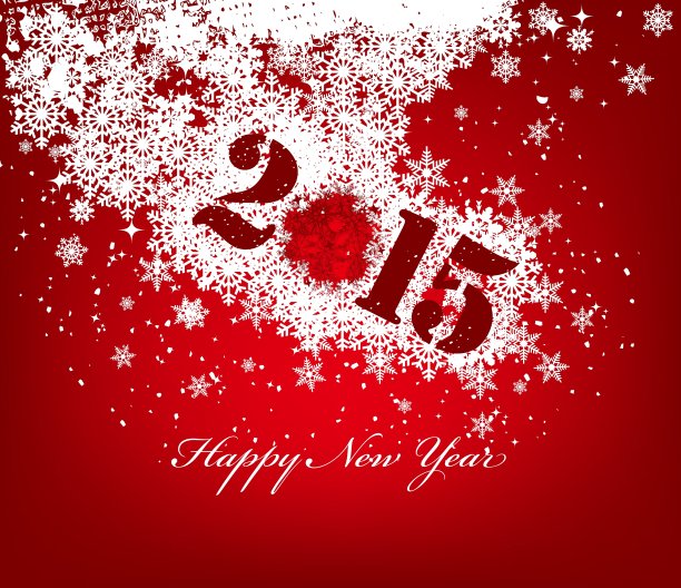 雪花飘，恭贺新禧图片下载