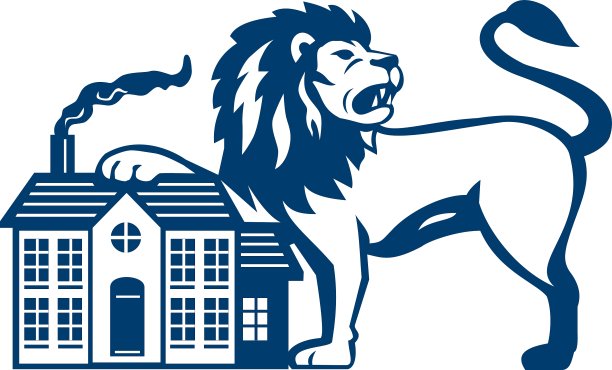 愤怒的狮子爪在房子孤立复古图片下载