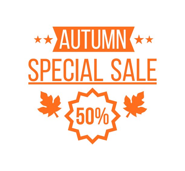 秋季特价Logotypet特价徽章图片下载