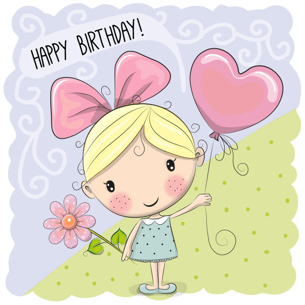 可爱的卡通女孩图片下载