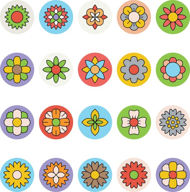 花和花的颜色图标图片下载