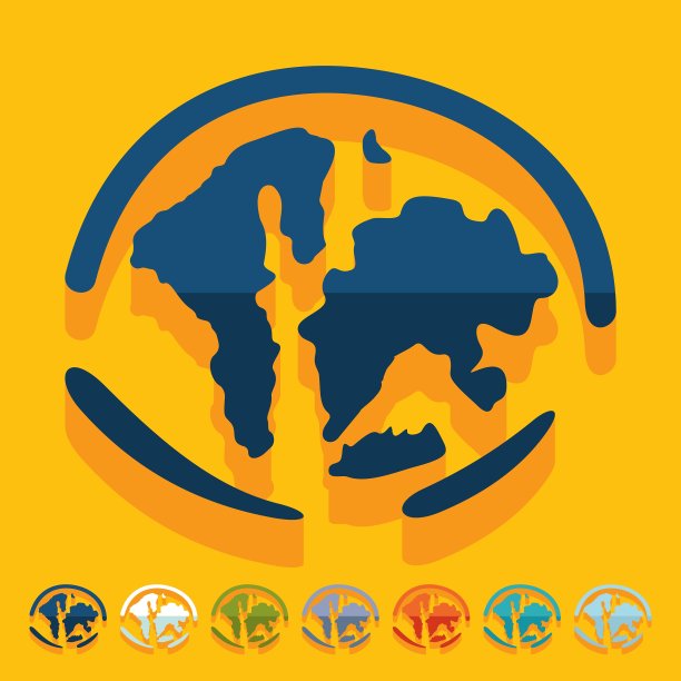 平面设计的世界群岛图片下载