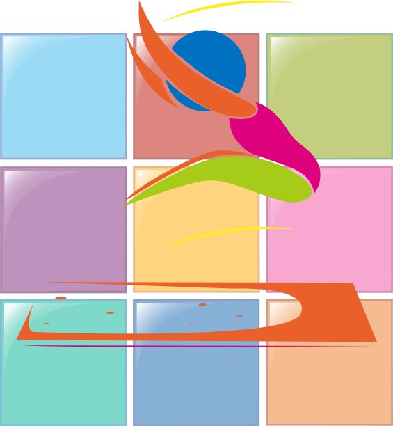 体育图标为跳远图片下载