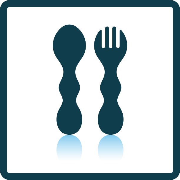 婴儿勺子和叉子图标图片下载