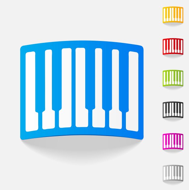 现实的设计元素钢琴琴键图片下载