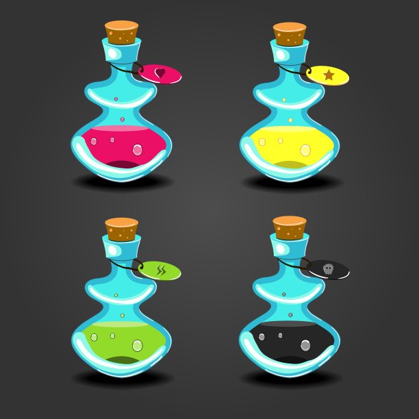 在瓶子里放置不同的药剂图片下载