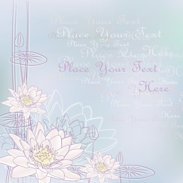 背景与盛开的睡莲图片下载