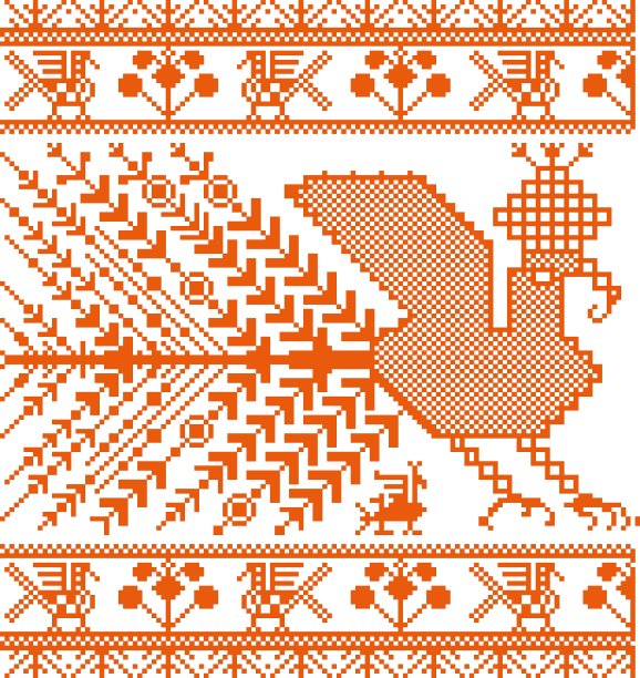 俄罗斯古老的刺绣和图案图片下载