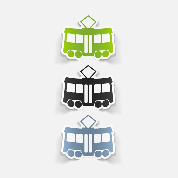 有轨电车的写实设计元素图片下载