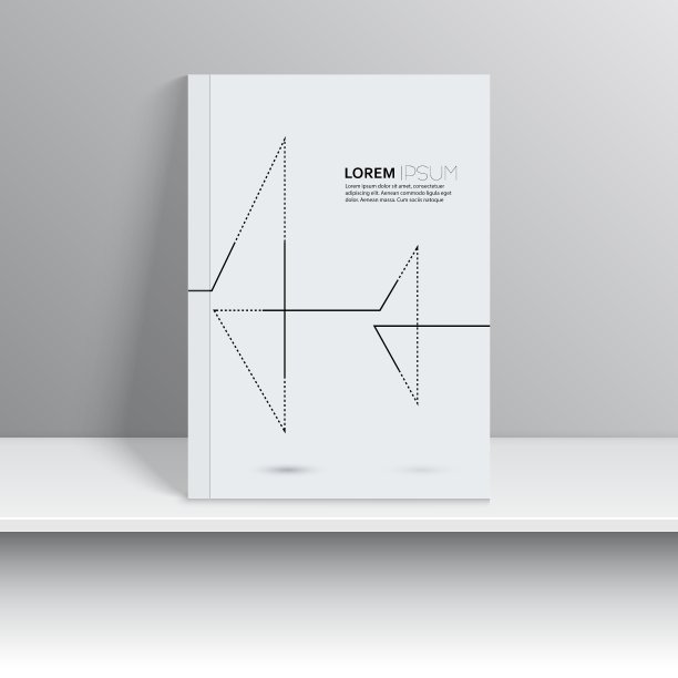 杂志封面有曲线、虚线和线条图片下载