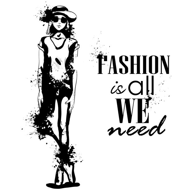 时髦的女孩与飞溅图片下载