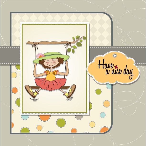 秋千上的有趣女孩图片下载