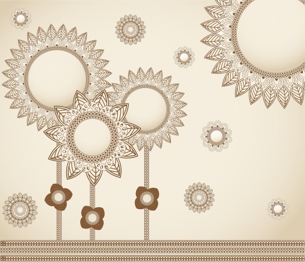 素描鲜花的背景图片下载