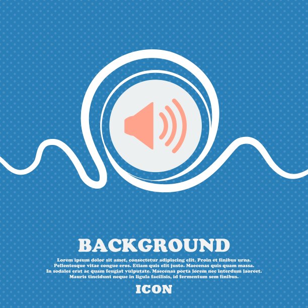 扬声器音量标志图标声音符号蓝色和图片下载
