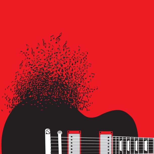 抽象吉他音乐背景图片下载