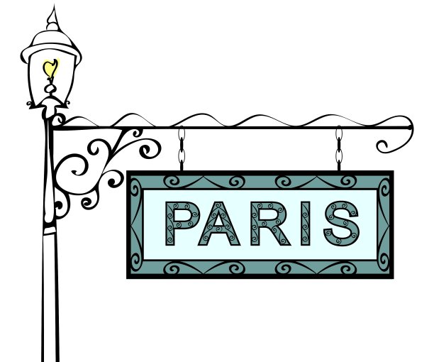 巴黎复古的指针灯柱图片下载