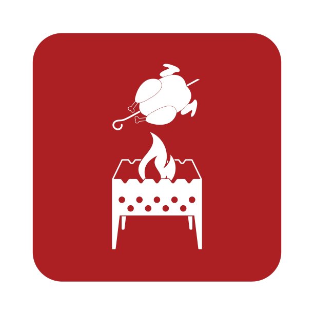 火盆和鸡的图标图片下载