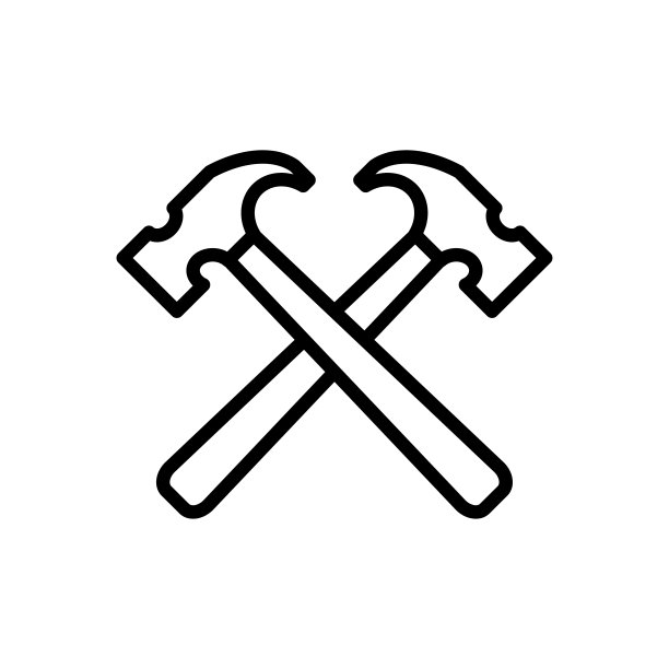 锤形图标平面矢量模板设计流行图片下载