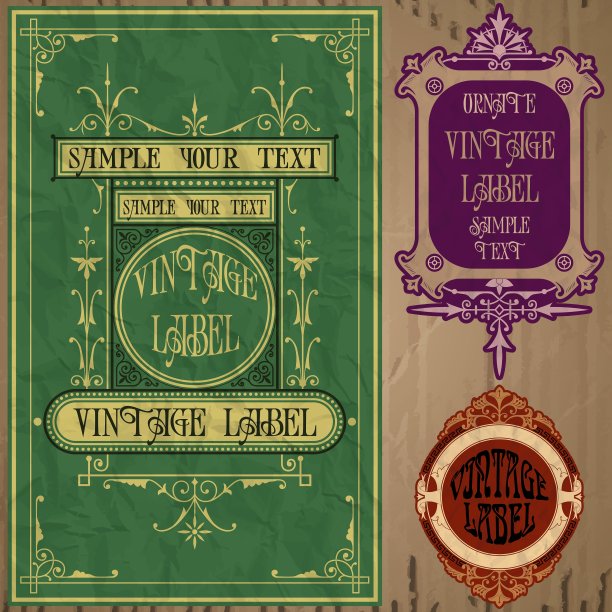 复古物品-标签图片下载