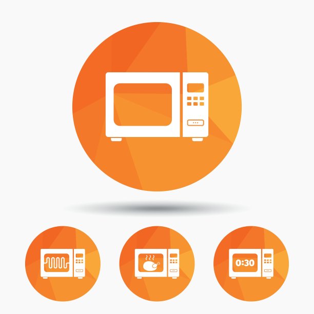 微波炉图标在电炉中烹饪图片下载