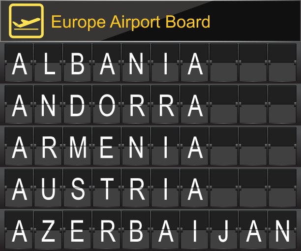 欧洲机场数字登机图片下载