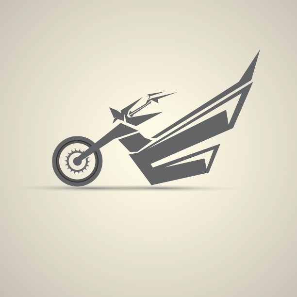 摩托车标签徽章抽象摩托车图片下载